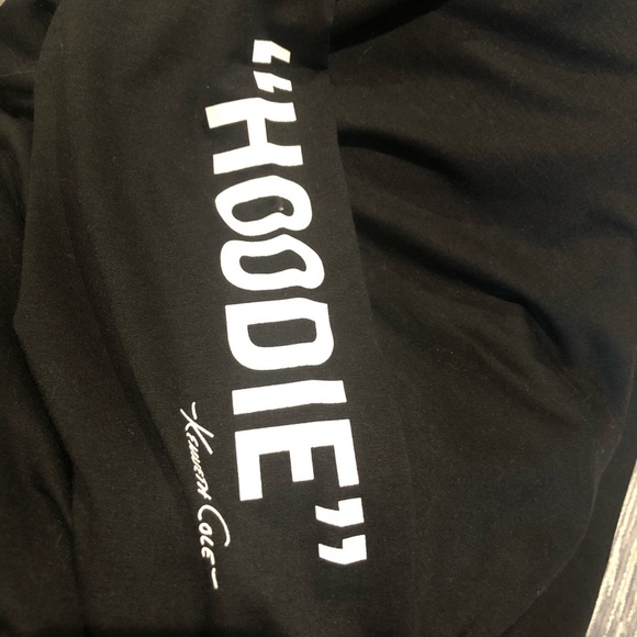 Kenneth Cole Satin Trim Graphic Full Zip Hoodie - Picture 2 of 8